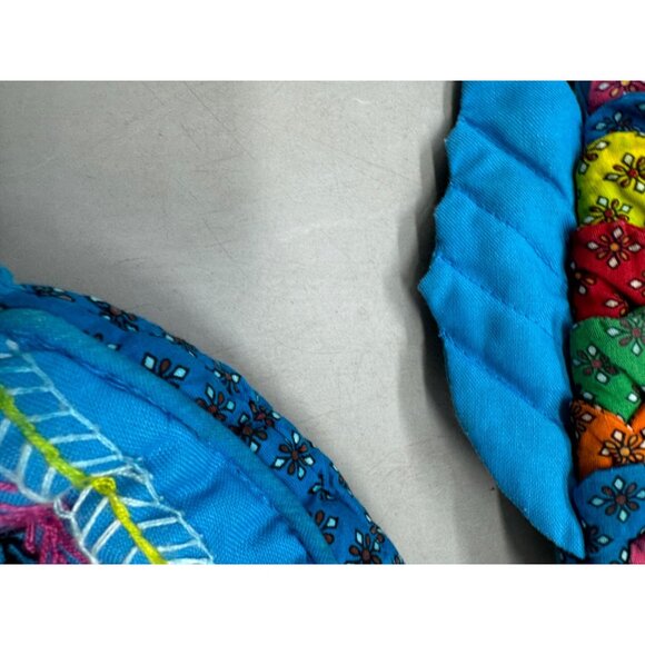 Colorful Fish Shaped Quilted Potholders By David E. Glatt set of 2 colorful blue - Picture 13 of 15